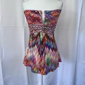 SKY womens strapless top- Braiding details- size Small